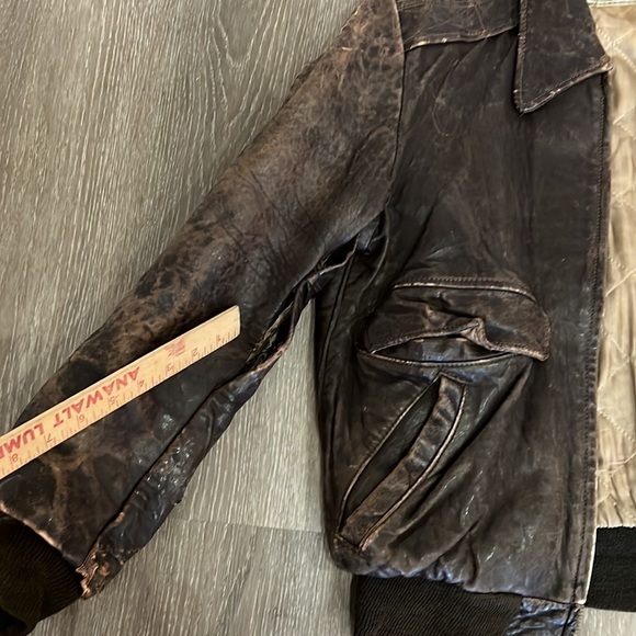 American Vintage Distressed Bomber Jacket. - Picture 6 of 15